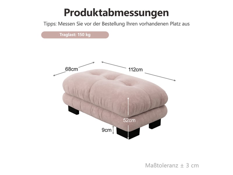Pouf paris - rosa SF20250027009 - Conforama E