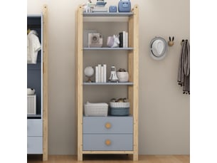 Vitrine coloris bleu 3 étagère(s) <strong></strong> <strong></strong> - 70 cmx180 cm