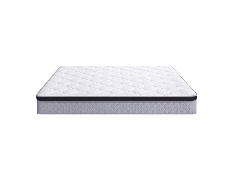 Matelas à ressorts ergonomique h3 avec soutien lombaire en tissu et métal blanc 160 × 200 × 25 cm - Conforama A