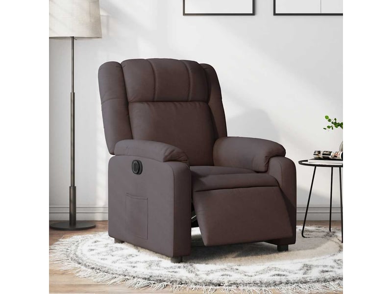  Fauteuil inclinable électrique, fauteuil relax salon marron foncé tissu shl73852  - Conforama B