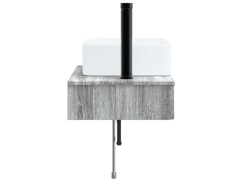 Basin de lavage mural, lavabo sonoma gris 53x35x39 cm - Conforama D