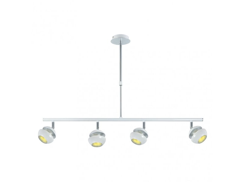  Fabrilamp beethoven, suspension, moderne, 4 x gu10, blancargenté, 44-68 x 80 x 12 cm 142054001 - Conforama C