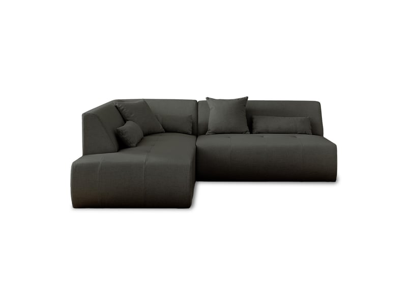 Onyx - canapé modulable d'angle gauche 5 places - en tissu - lisa design - gris foncé ONYX - Conforama A