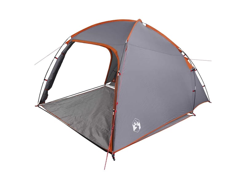Tente de camping, tente cabane 2 personne gris et orange taffetas - Conforama A