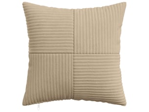 Lot de 6 housses de coussin almelo taupe 50 x 50 cm velours côtelé cf49891