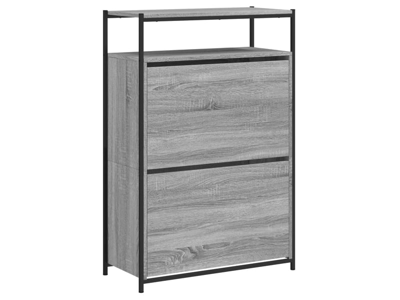  Meuble à chaussures, cabinet à chaussures sonoma gris 75x34x112 cm  - Conforama D