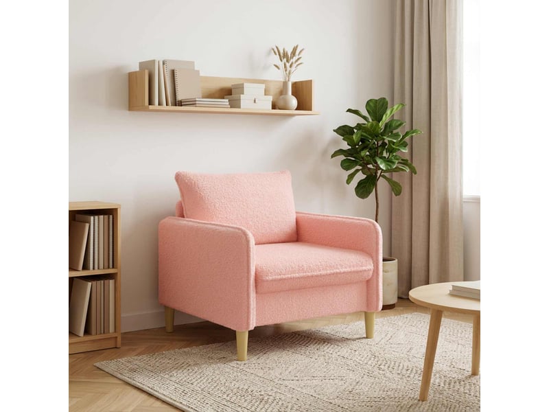  Vidaxl fauteuil xl rose bouclé  - Conforama B