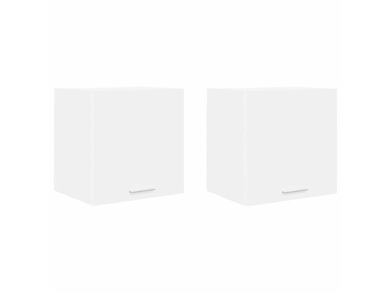  Meuble de rangement cuisine, armoire suspendue 2 pcs blanc bois d'ingénierie shl2459  - Conforama A