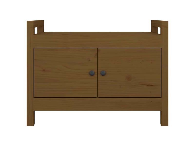  Banc d'entrée, banc interieur marron miel 80x40x60 cm bois de pin massif  - Conforama C