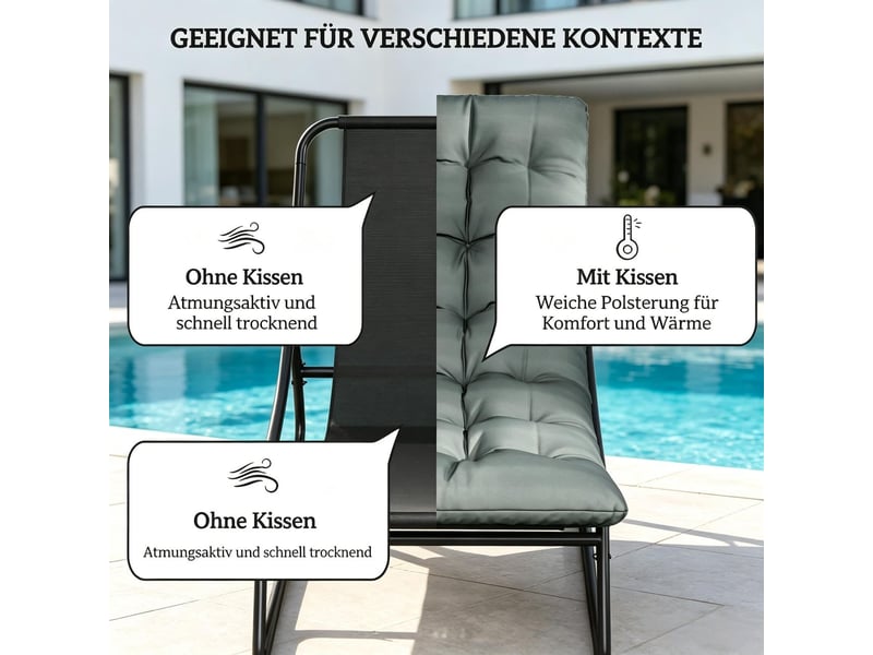  Fauteuil de jardin confort relaxant fauteuil basculant double style lounge  - Conforama E