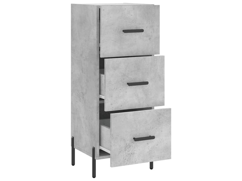  Buffet - bahut - meuble de rangement gris béton 34,5x34x90 cm bois d'ingénierie  - Conforama E