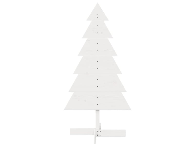  Arbre de noël, sapin de noël en bois pour décoration blanc 120 cm pin massif  - Conforama C