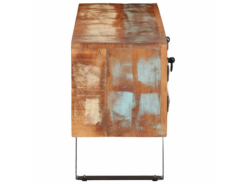  Meuble tv - banc tv - meuble de rangement 112x30x45 cm bois massif de récupération  - Conforama E