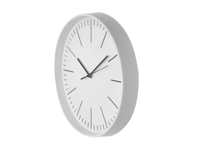  Horloge murale fabrilamp hera ø 30 cm blanc mouvement continu 190910001 - Conforama C