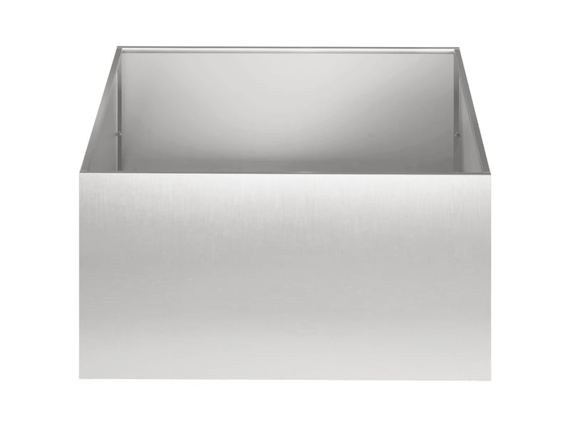 Jardinière - cache-pot de jardin argenté 40 x 40 x 30 cm acier inoxydable  - Conforama C