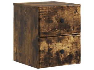 Table de chevet - cabinet de chevet - table de nuit mural chêne fumé 34,5 x 33 x 40 cm