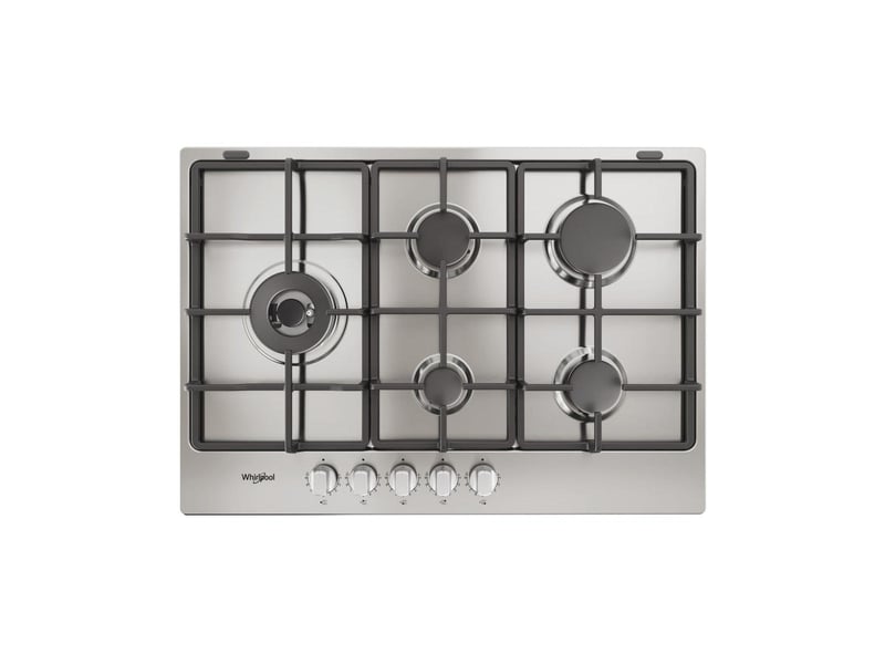 Whirlpool tgml 761 ix r acier inoxydable intégré 73 cm gaz 5 brûleurs