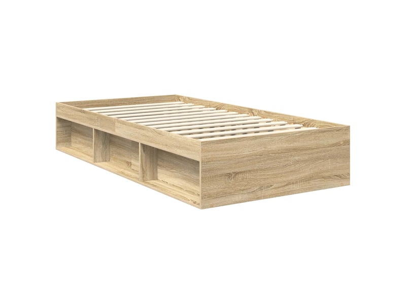Lit simple- lit adulte - cadre de lit sonoma 100 x 200 cm bois de pin massif - Conforama D