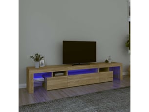 Meuble tv coloris marron 215 cm <strong></strong> <strong></strong>