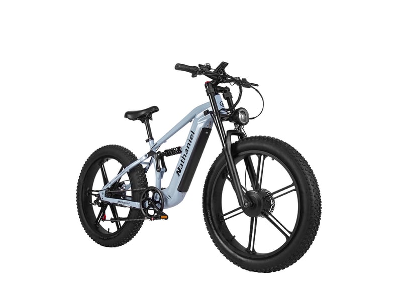  Vélo électrique 26 nathaniel syr09, 2000w double moteur, fat bike, bleu  - Conforama B