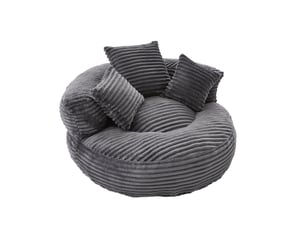 Fauteuil fixe TCQPZ Velours côtelé gris vendu A l'unité