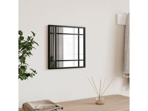 Miroir carré(e) à fixer coloris noir <strong></strong>  <strong></strong> - 30 cm x 30 cm