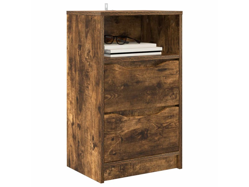 Tables de chevet - cabinet de chevet - table de nuit 2 pièces chêne fumé 40 x 30 x 467 cm - Conforama B