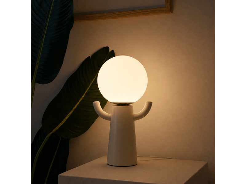  Lampe en céramique blanc cassé-paul Paul - Conforama E