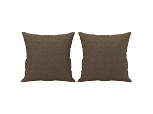 Lot de 2 coussins décoratifs marron 40x40 cm tissu cf60876