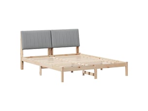 Lit 2 places 150x200 cm    coloris marron