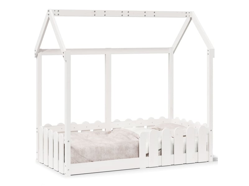  Cadre de lit d'enfants - lit jeune forme de maison sans matelas 70x140 cm  - Conforama A