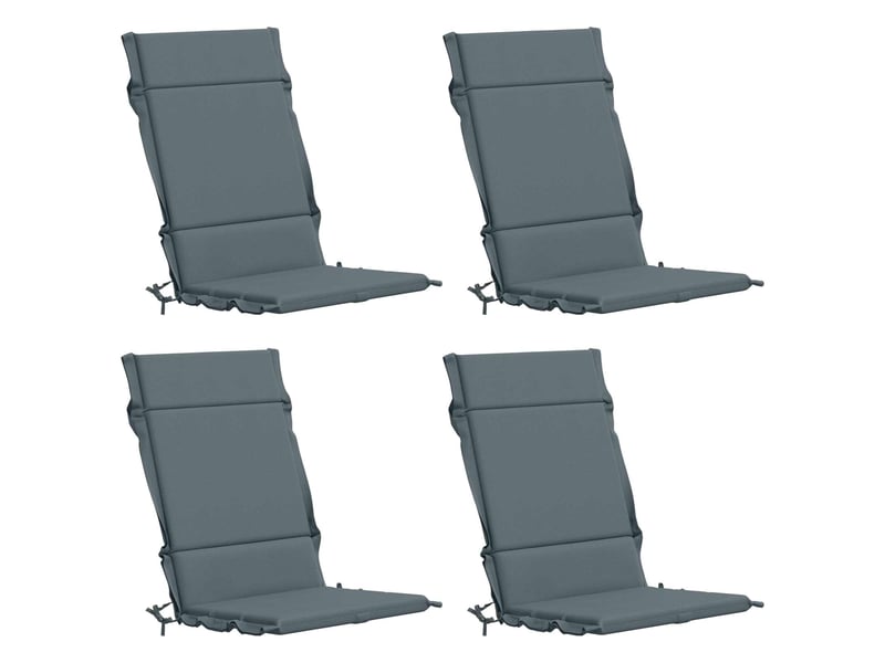  Lot de 4 coussins de chaise à dossier haut  gemert bleu cf59326  - Conforama A