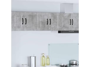 Meuble mural de cuisine | armoire de cuisine 2 pcs gris béton bois d'ingénierie shl1517