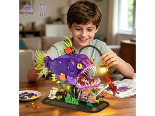 Kit de blocs poisson lanterne 1145 pieces avec lumiere et manivelle