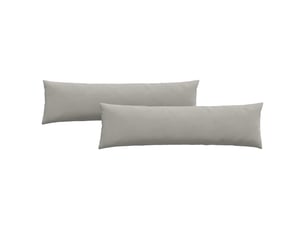 Lot de 2 coussins de canapé, coussins décoratifs tissu gris clair 145 x 40 cm cf58833