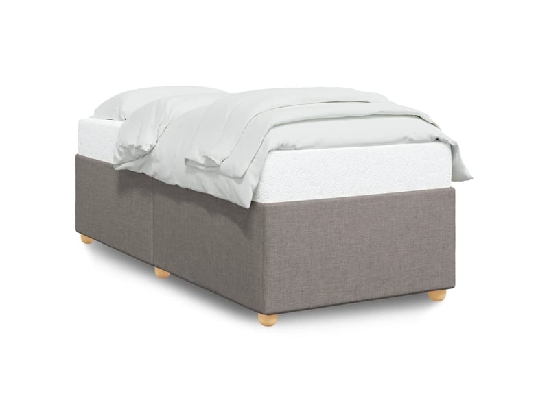  Lit simple- lit adulte -  cadre de lit sans matelas taupe 90x190 cm tissu  - Conforama A