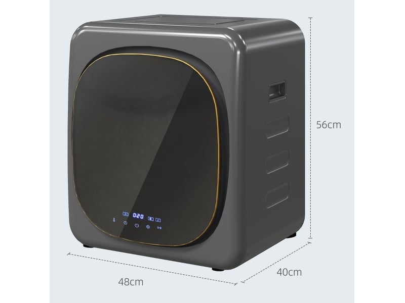  Sèche-linge à évacuation 4 kg 48x40x56 cm 6 programmes métal gris  - Conforama D