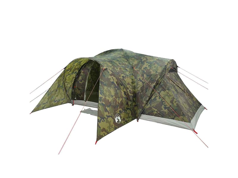 Tente de camping, tente familiale à dôme 6 personnes camouflage imperméable shl45369 - Conforama D