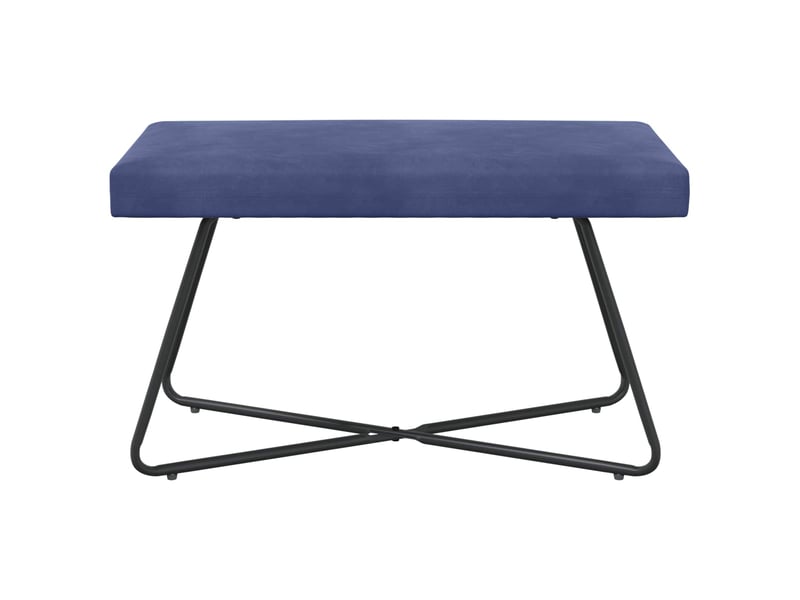  Banc, canapé 2 places bleu police 80x40x45 cm velours  - Conforama E