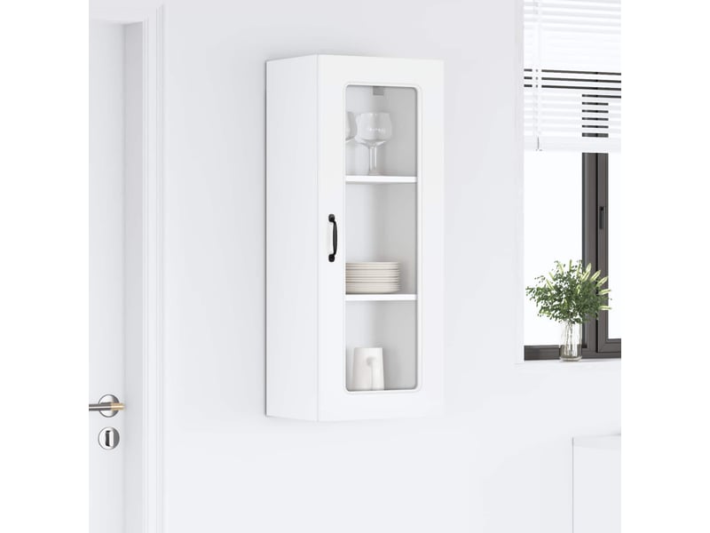 Meuble mural de cuisine | armoire de cuisine blanc brillant shl9861 - Conforama D