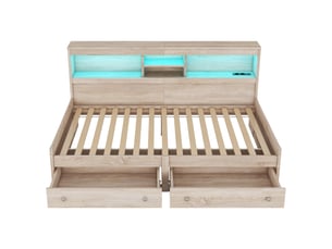 Lit banquette 90x200 cm    coloris naturel