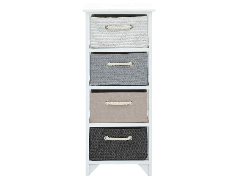  Armoire de rangement 4 tiroirs bois  - Conforama C