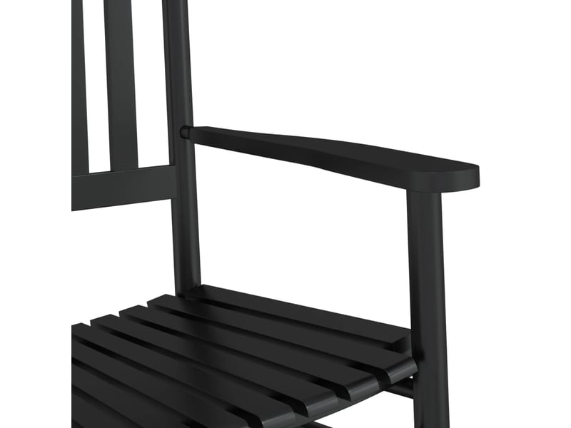  Lot de 2 fauteuils à bascule et petite table pliable en bois de peuplier noir dec029132  - Conforama E