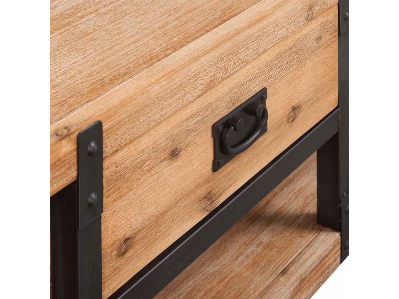  Meuble tv - banc tv - meuble de rangement 140x40x45 cm bois d'acacia massif  - Conforama D