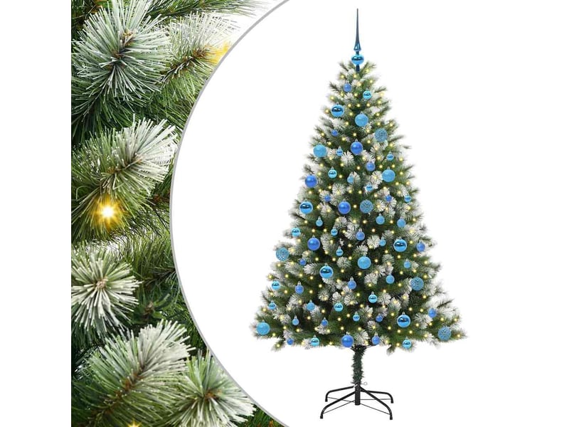  Sapin de noël - arbre de noël artificiel avec neige artificielle 300 led  - Conforama A