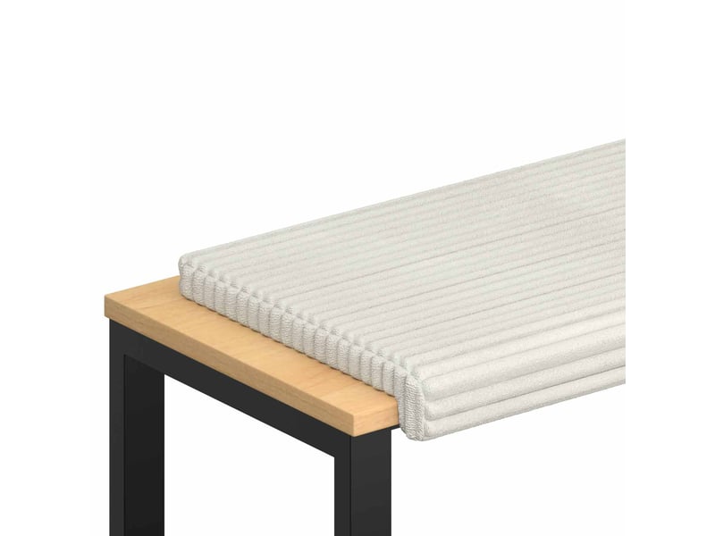 Coussin de banc, coussin d'assise, coussin de canapé velours côtelé en peluche crème cf53869  - Conforama A