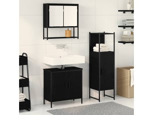 Ensemble de mobilier de salle de bain 3 pc noir cf64412