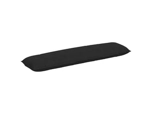 Coussin de dos, coussin de dossier noir 200 x 19 x 50 cm tissu cf54832