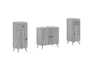 Ensemble de meuble de salle de bain 3 pièces breda sonoma gris cf63364