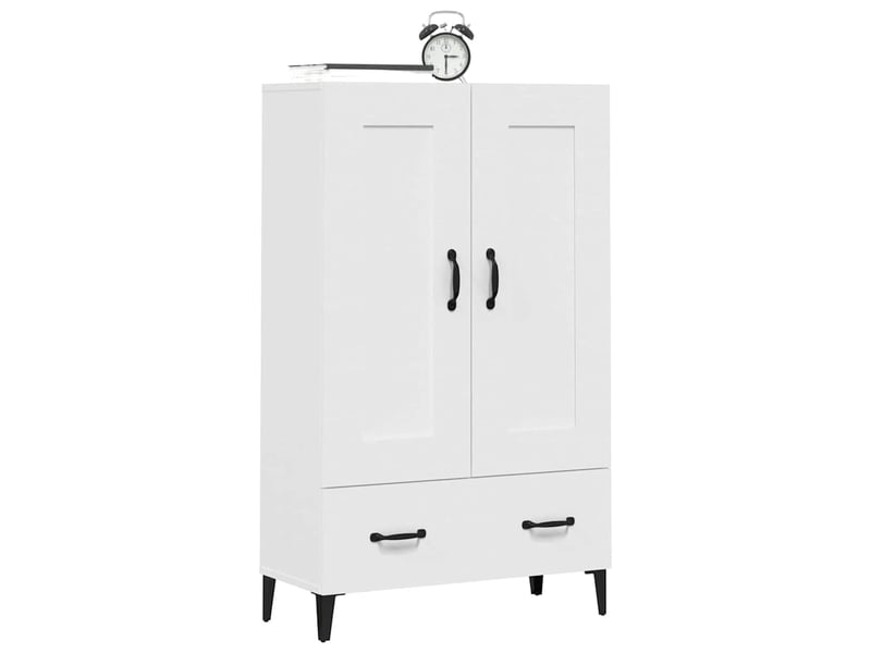 Buffet haut - bahut - meuble de rangement blanc 70x31x115 cm bois d'ingénierie  - Conforama E